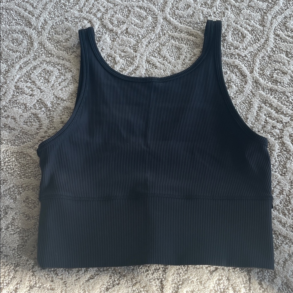 Lululemon power pivot black tank top